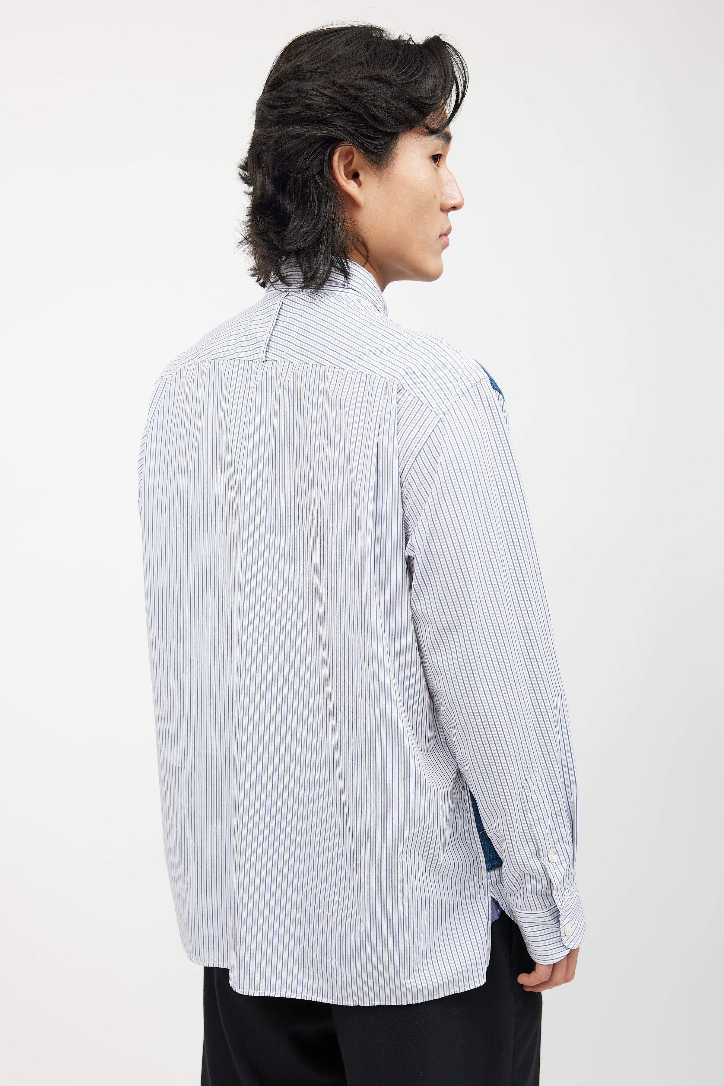 Junya Watanabe // X Levi's Blue & White Striped Denim Shirt – VSP 