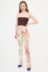 Just Cavalli 2000s Floral Slim Leg Pant