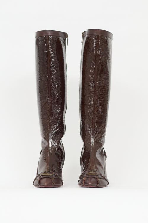 Just Cavalli Patent Logo Boot