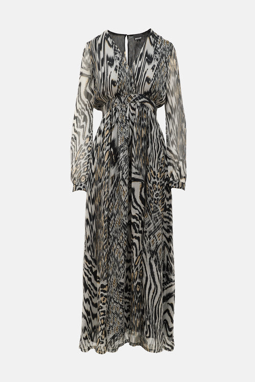 Just Cavalli Silk Printed Dress