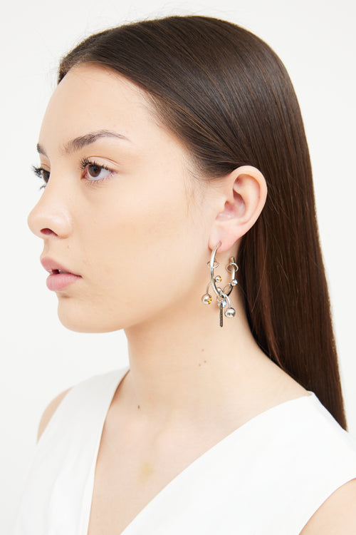 Justine Clenquet Silver Tone Neve Earring