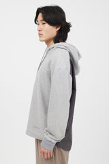 Juun J Grey Cotton and Nylon Hoodie
