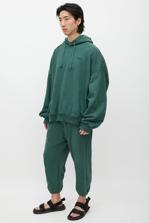 Juun.J Green & Multicolour Space Co-Ord Set