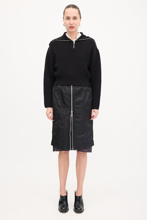 Juun.J Knit Funnel Sweater