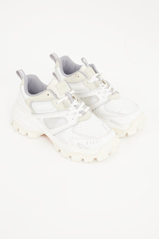 Juun.J White & Beige Chunky Platform Sneaker