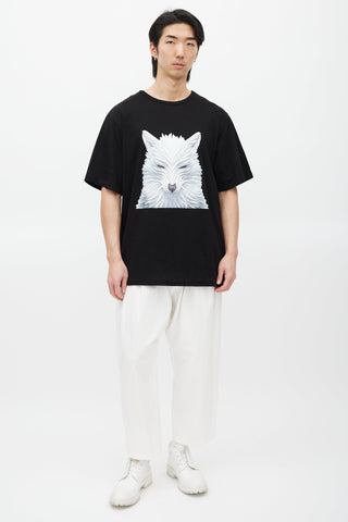 Juun.J X Shkret Maxim Black & White Embroidered T-Shirt