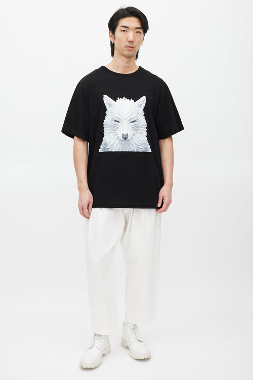 Juun.J X Shkret Maxim Black & White Embroidered T-Shirt
