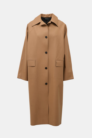 Kassl Faux Leather Trench Coat