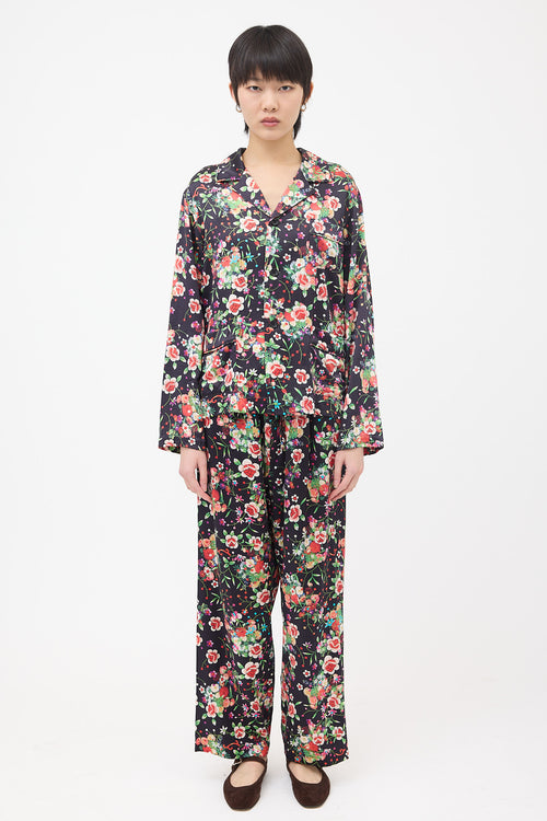 Comme des Garçons FW 2020 Silk Floral Shirt