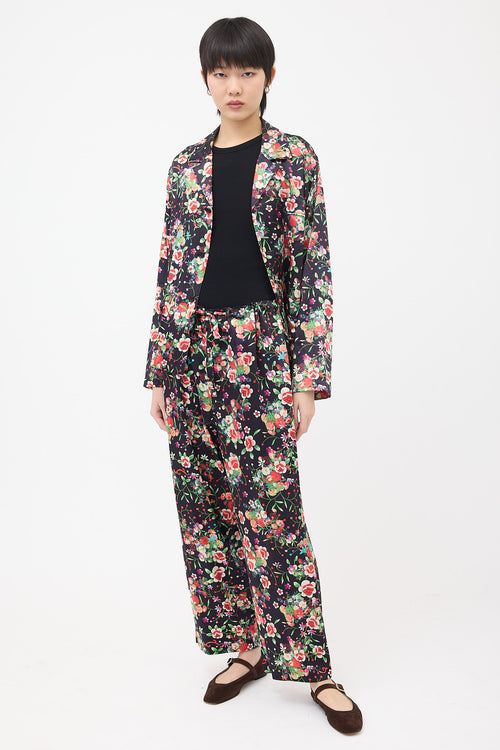 Comme des Garcons FW 2020 Silk Floral Trousers