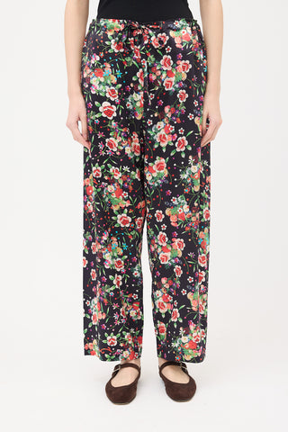 Comme des Garcons FW 2020 Silk Floral Trousers