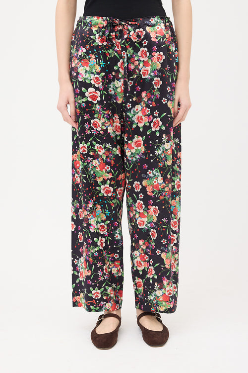 Comme des Garcons FW 2020 Silk Floral Trousers