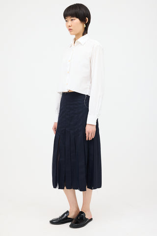Gabriela Hearst Wool & Silk Pleated Skirt