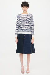 Dior Linen & Cashmere Toile De Jouy Sweater