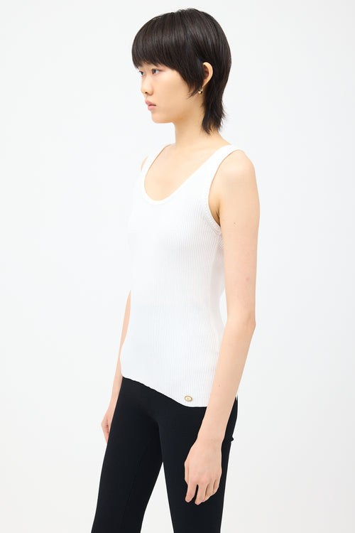 Chanel Rib Knit CC Tank Top