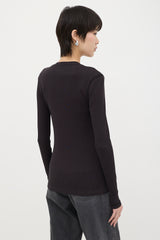 Lemaire Ribbed Knit Long Sleeve Top