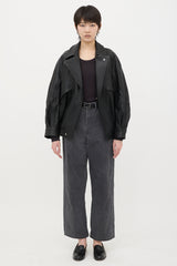 Nour Hammour Leather Rafe Jacket