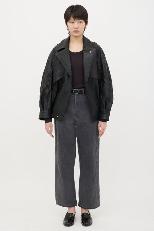 Nour Hammour Leather Rafe Jacket