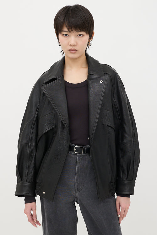 Nour Hammour Leather Rafe Jacket