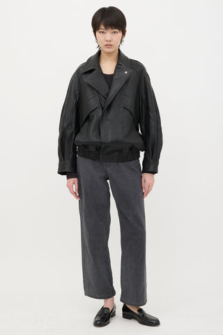 Nour Hammour Leather Rafe Jacket