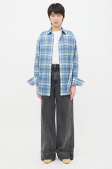 Auralee Wool Plaid Shirt