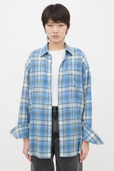 Auralee Wool Plaid Shirt