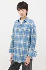 Auralee Wool Plaid Shirt