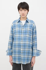 Auralee Wool Plaid Shirt