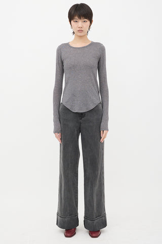 Frances de Lourdes Cashmere & Silk Semi-Sheer Top