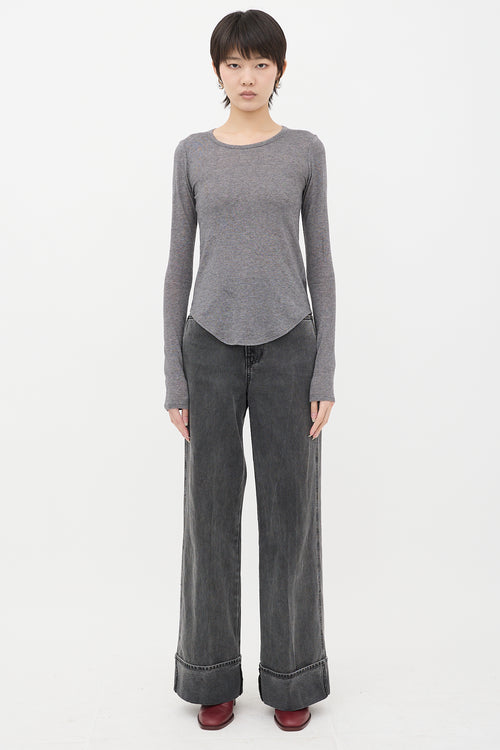 Frances de Lourdes Cashmere & Silk Semi-Sheer Top