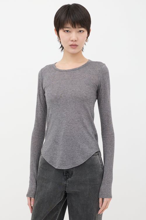 Frances de Lourdes Cashmere & Silk Semi-Sheer Top