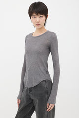 Frances de Lourdes Cashmere & Silk Semi-Sheer Top