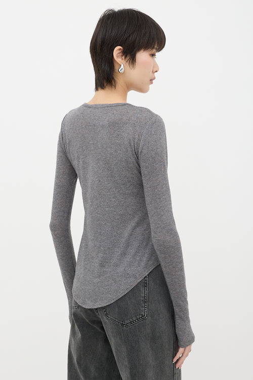 Frances de Lourdes Cashmere & Silk Semi-Sheer Top