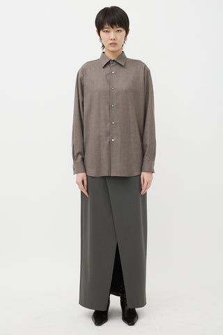 Auralee Wool Button Up Shirt