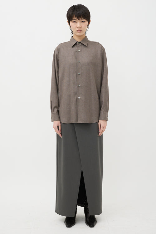 Auralee Wool Button Up Shirt