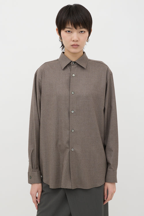 Auralee Wool Button Up Shirt