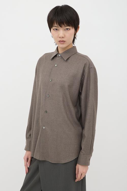 Auralee Wool Button Up Shirt