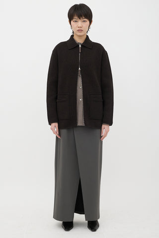 G. Label Wool Ribbed Knit Georgia Jacket