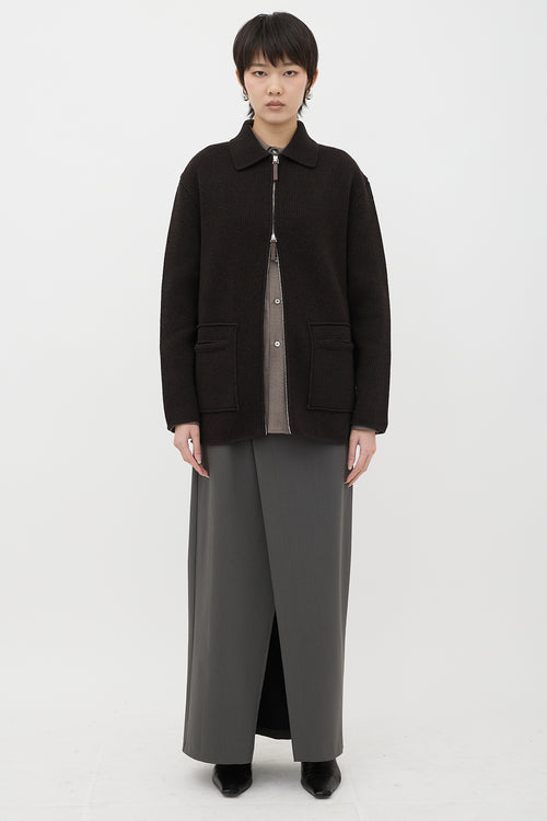 G. Label Wool Ribbed Knit Georgia Jacket
