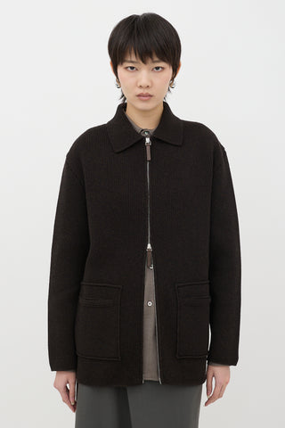 G. Label Wool Ribbed Knit Georgia Jacket