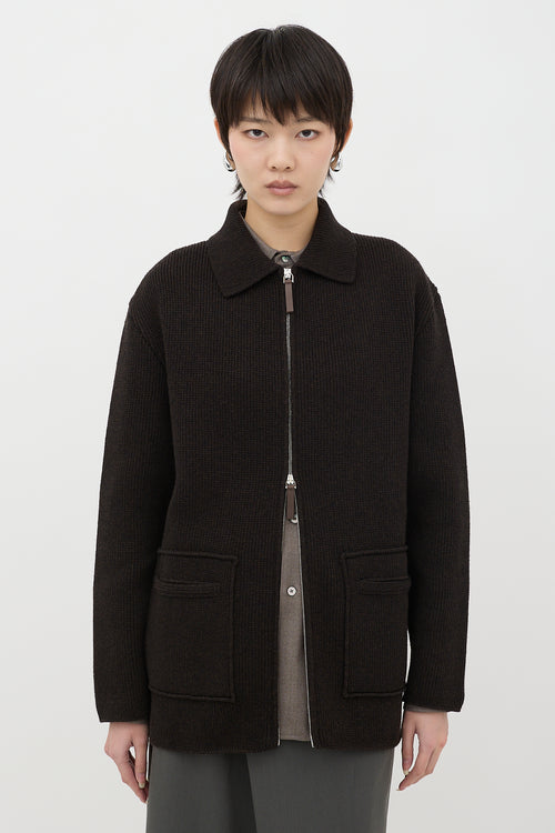 G. Label Wool Ribbed Knit Georgia Jacket