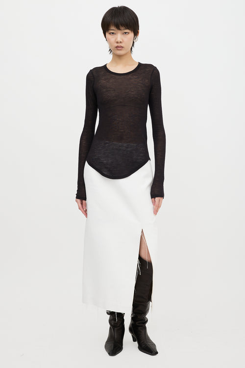 Frances de Lourdes Cashmere & Silk Sheer Top