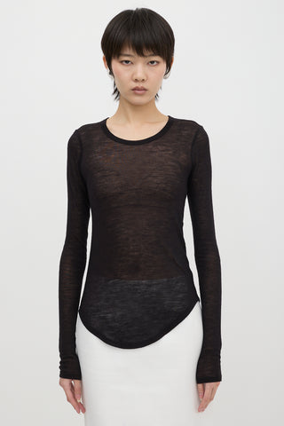 Frances de Lourdes Cashmere & Silk Sheer Top