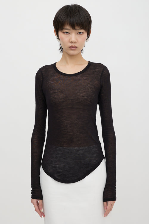 Frances de Lourdes Cashmere & Silk Sheer Top
