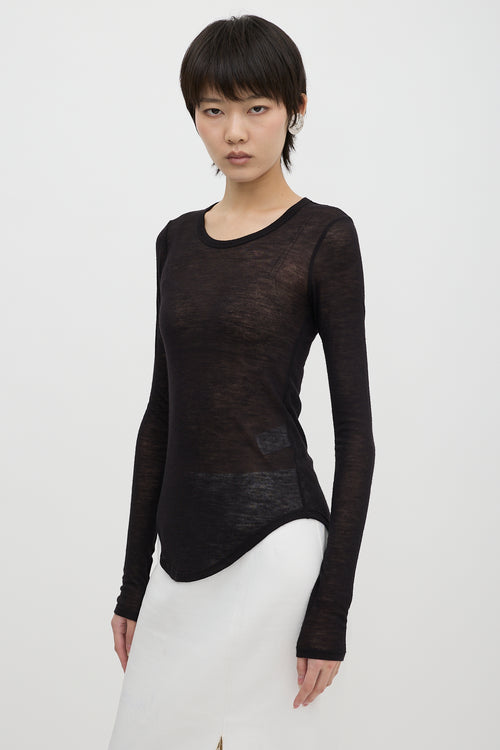 Frances de Lourdes Cashmere & Silk Sheer Top