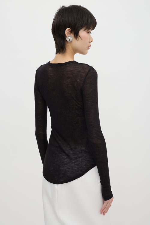 Frances de Lourdes Cashmere & Silk Sheer Top