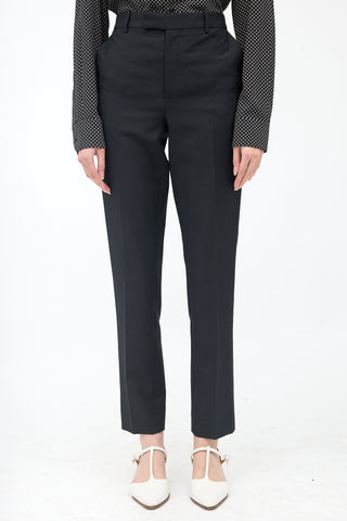 Celine Wool & Mohair Slim Leg Trouser