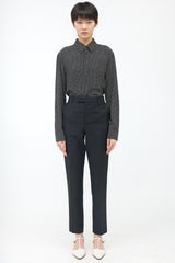 Celine Wool & Mohair Slim Leg Trouser
