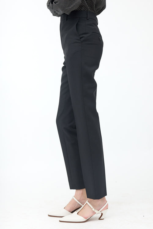 Celine Wool & Mohair Slim Leg Trouser