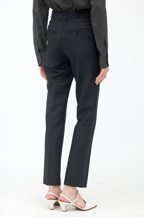 Celine Wool & Mohair Slim Leg Trouser